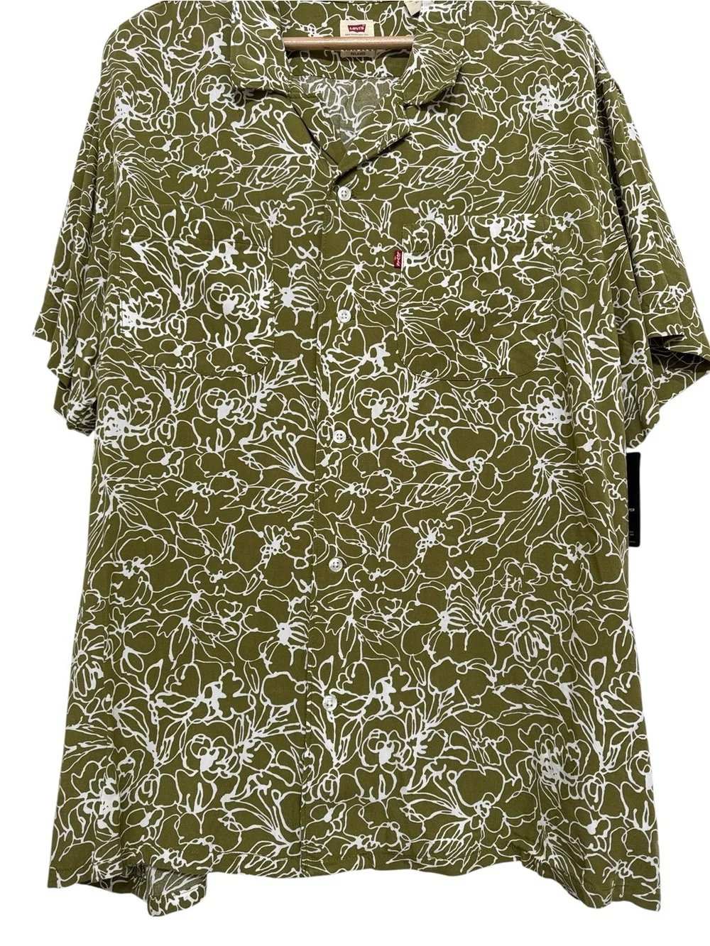 Levi’s Classic Camper Green Floral Button Up Shirt X-Large NWT
